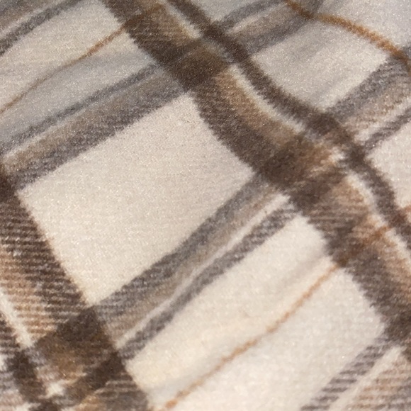 Ardene Like New Oversized Beige Plaid Button Shirt - Picture 6 of 14